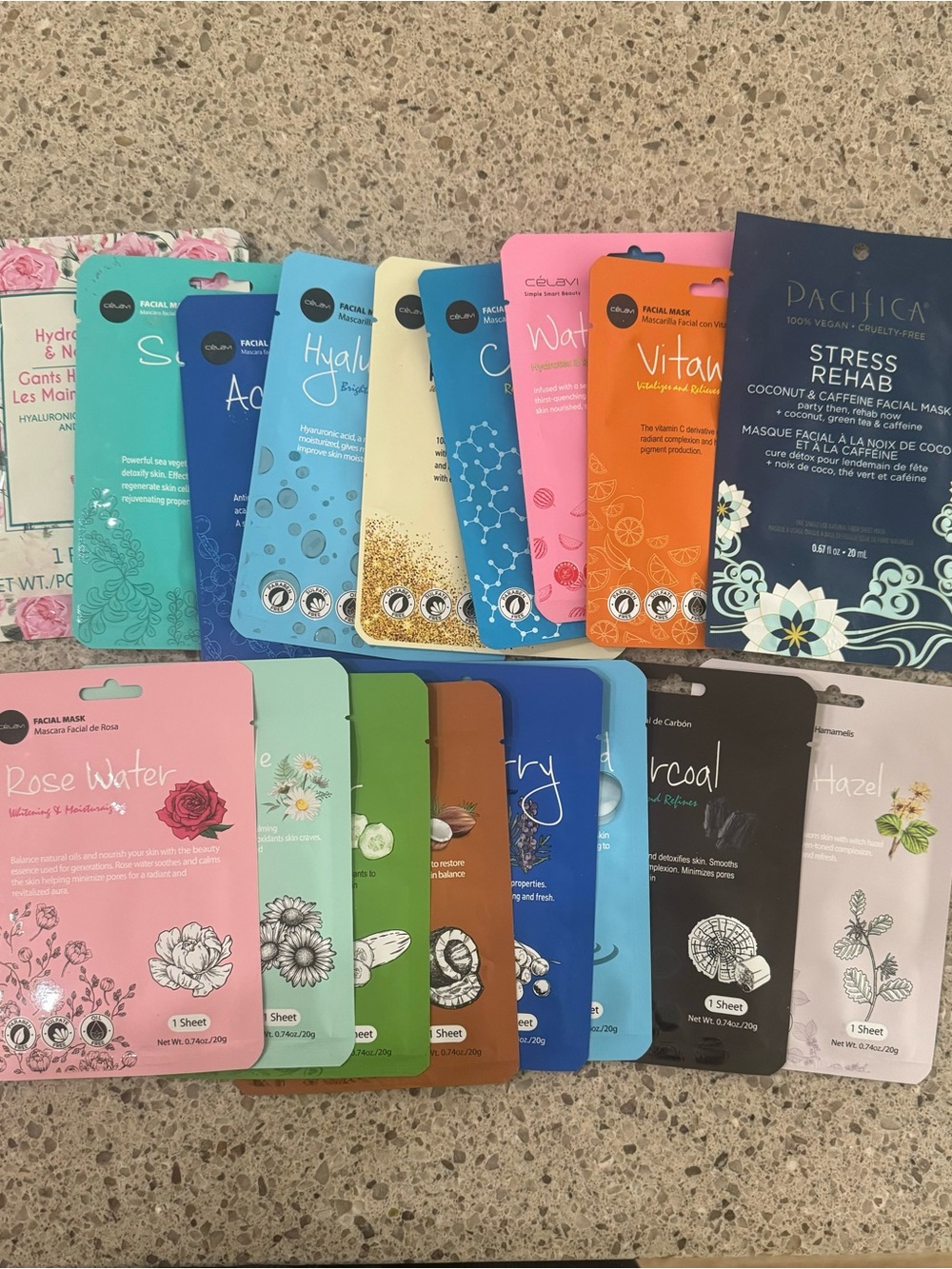 Assorted Women’s Facial Masks Collection – 17 total